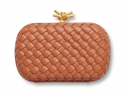 Bottega Veneta Intrecciato Knot Clutch — Brown - MASTERPIECE