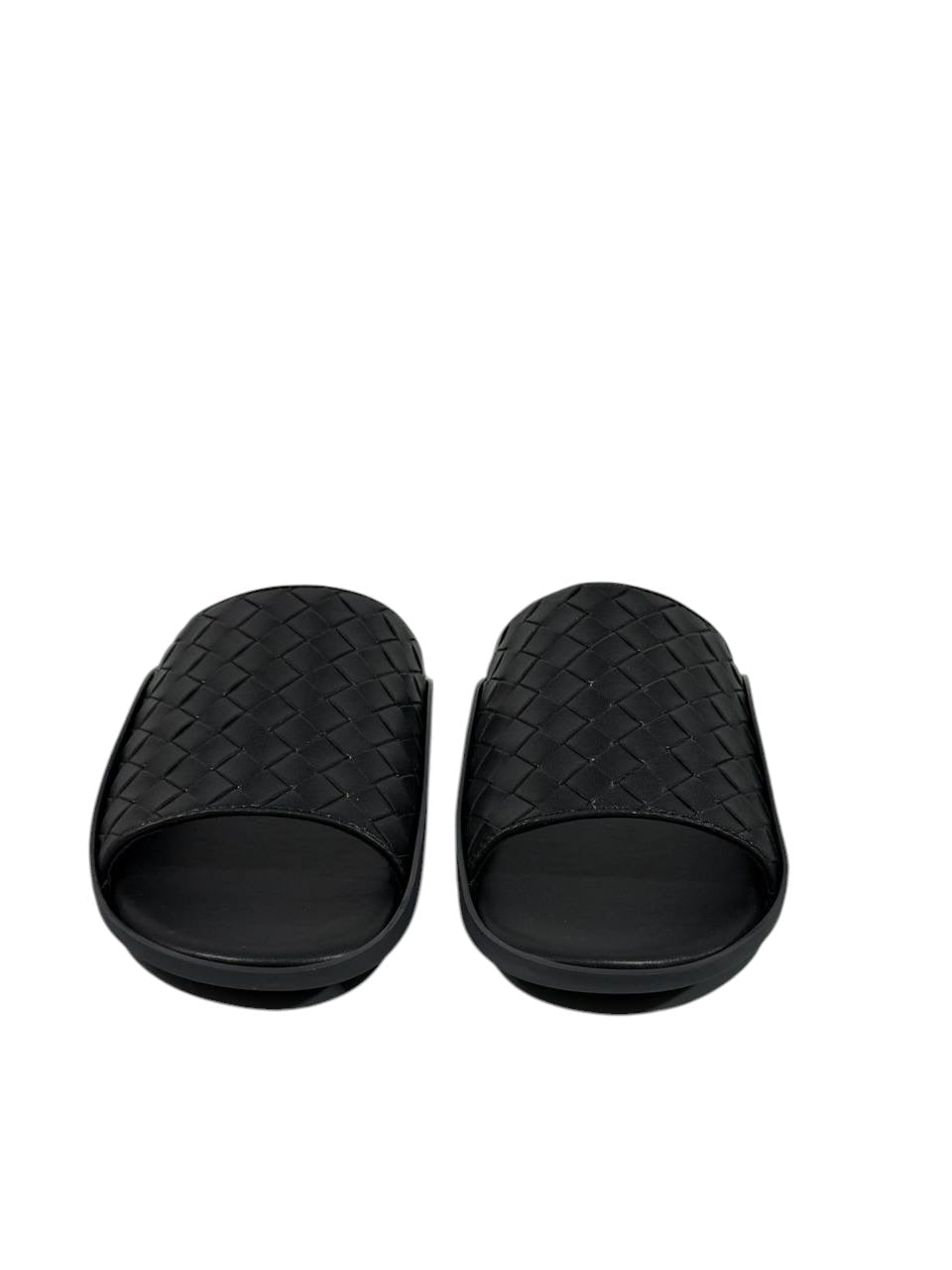 Bottega Veneta Intrecciato Slide Sandals – Black Edition 🖤✨ - MASTERPIECE