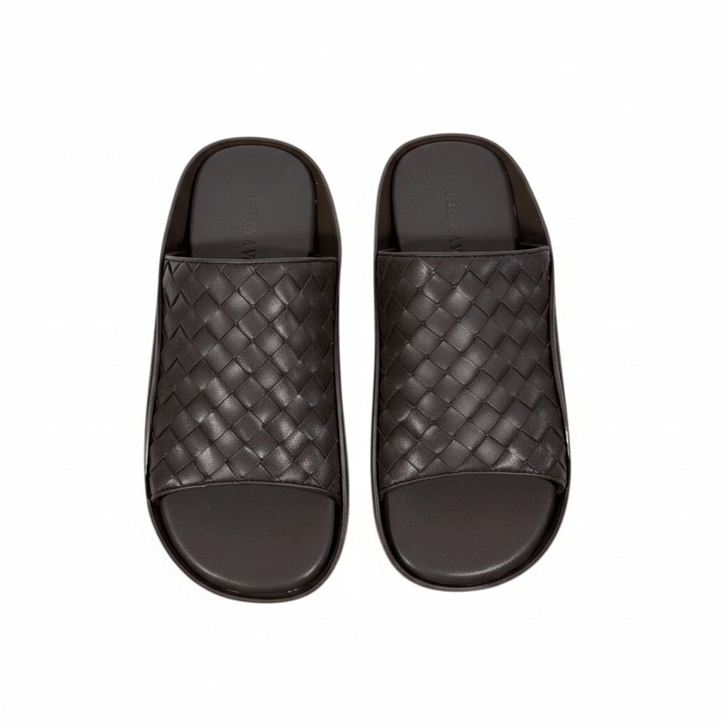 Bottega Veneta Intrecciato Slide Sandals – Brown Edition 🤎✨ - MASTERPIECE