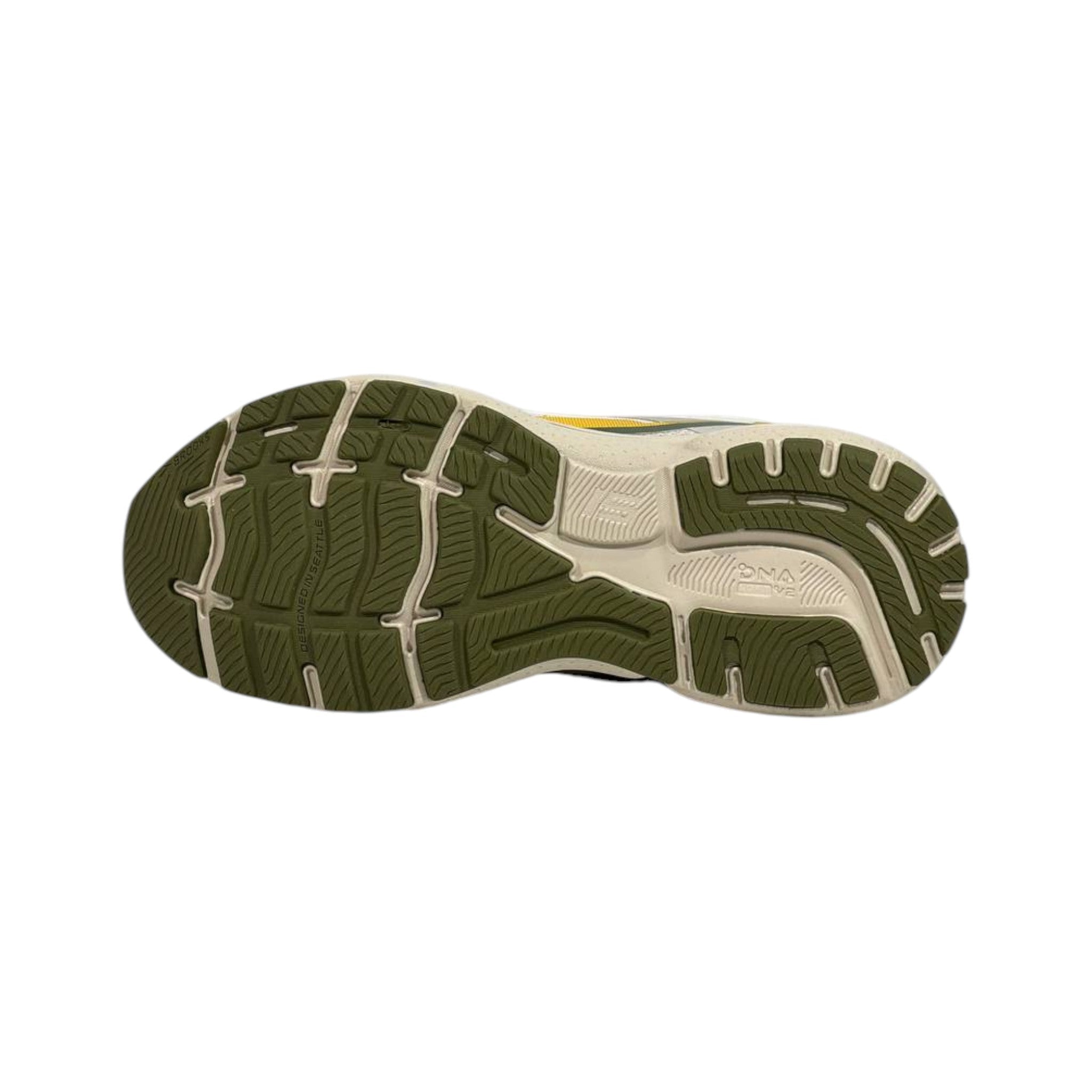 🤍💚 Brooks Adrenaline GTS 23 Running Shoes – Cream Olive Edition 🏃‍♂️⚡ - MASTERPIECE