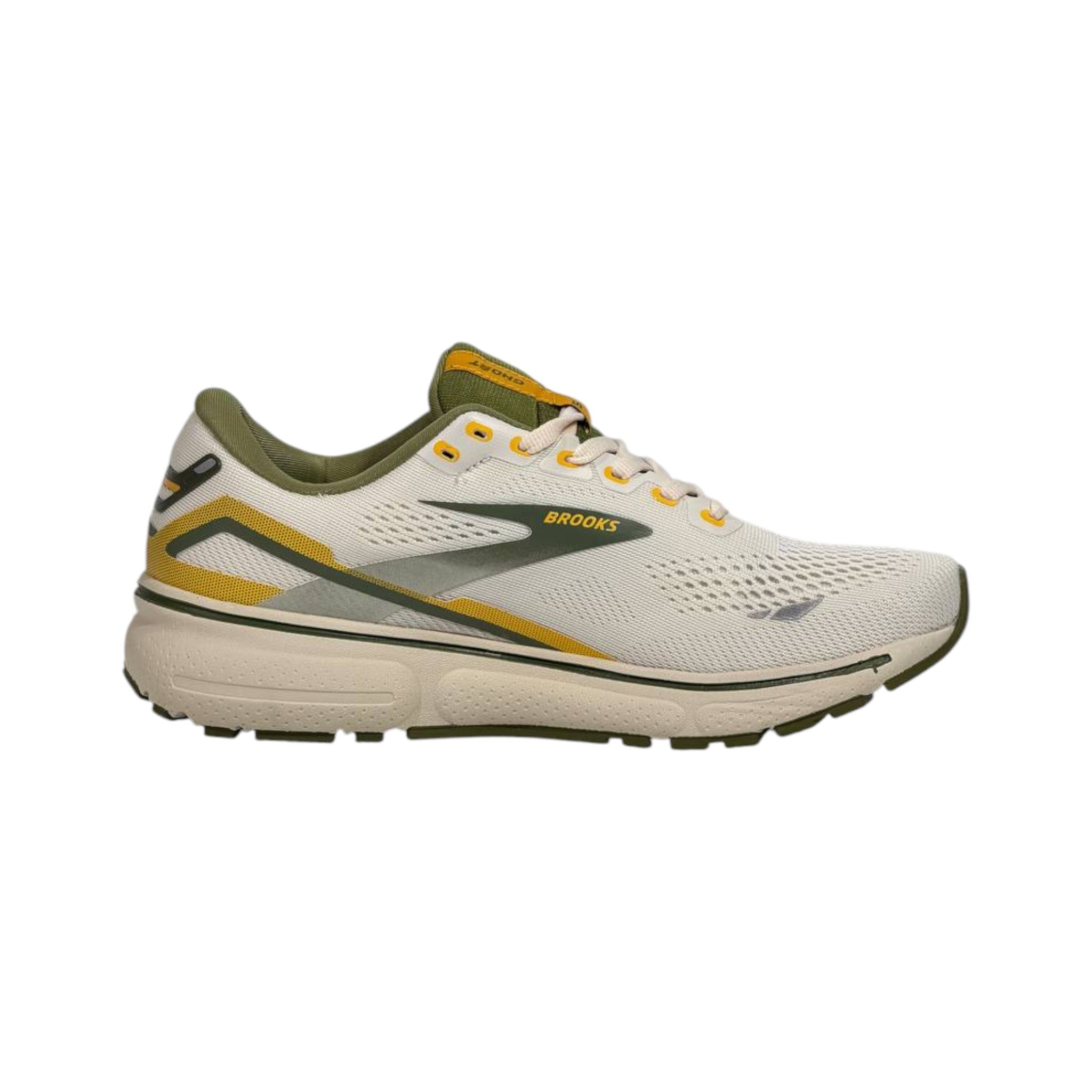 🤍💚 Brooks Adrenaline GTS 23 Running Shoes – Cream Olive Edition 🏃‍♂️⚡ - MASTERPIECE