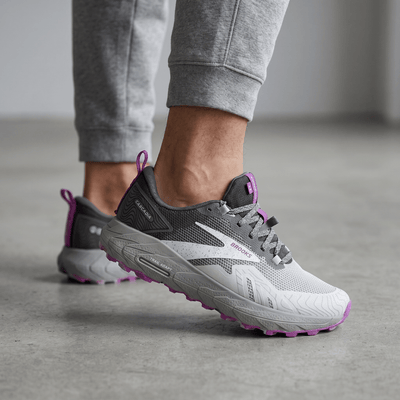 🏔️👟 Brooks Cascadia Trail Running Shoes – Grey Purple Outdoor Performance Sneakers ⚡ - MASTERPIECE