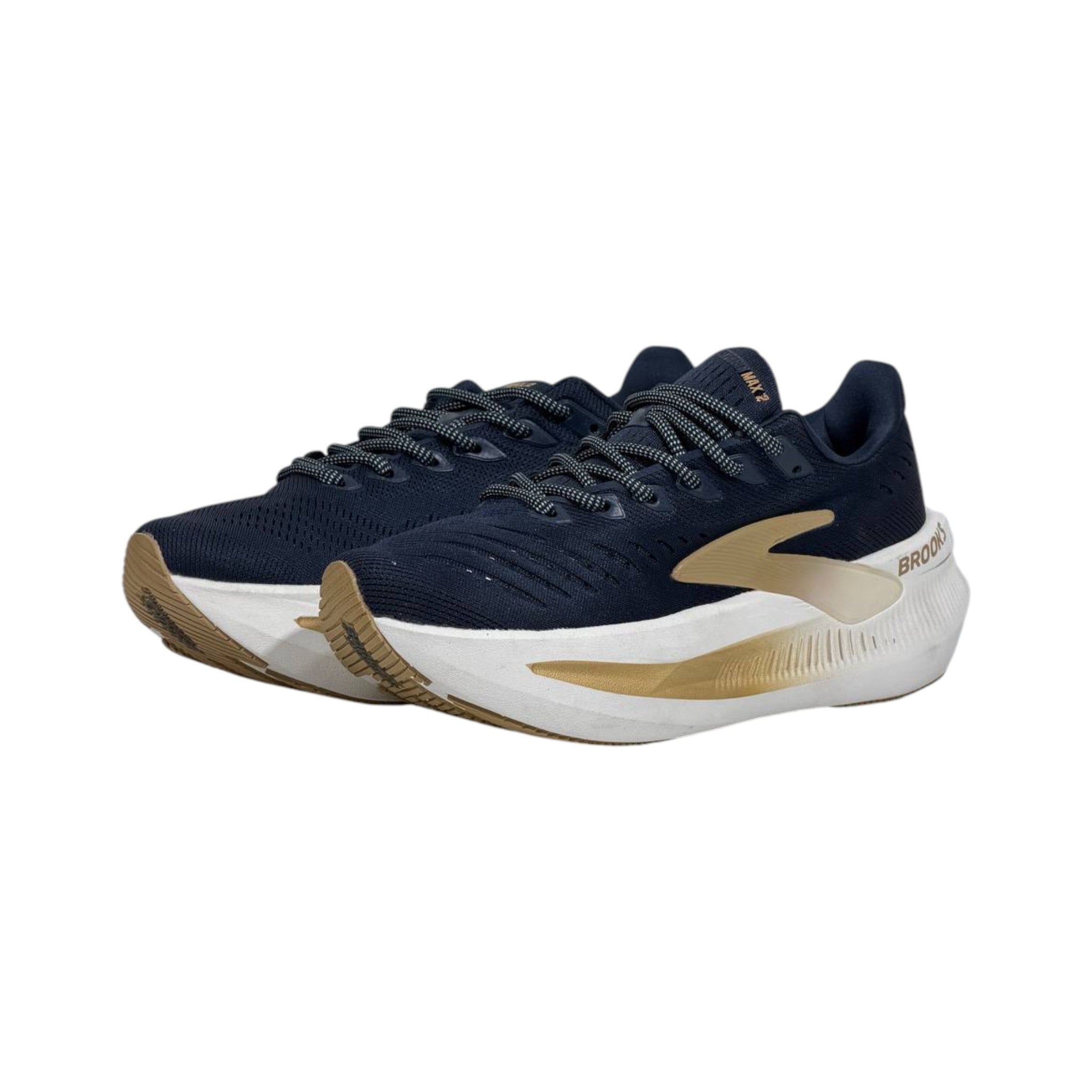 👟💙 Brooks Running Navy Gold Performance Sneakers – Lightweight Comfort Running Shoes ⚡ - MASTERPIECE