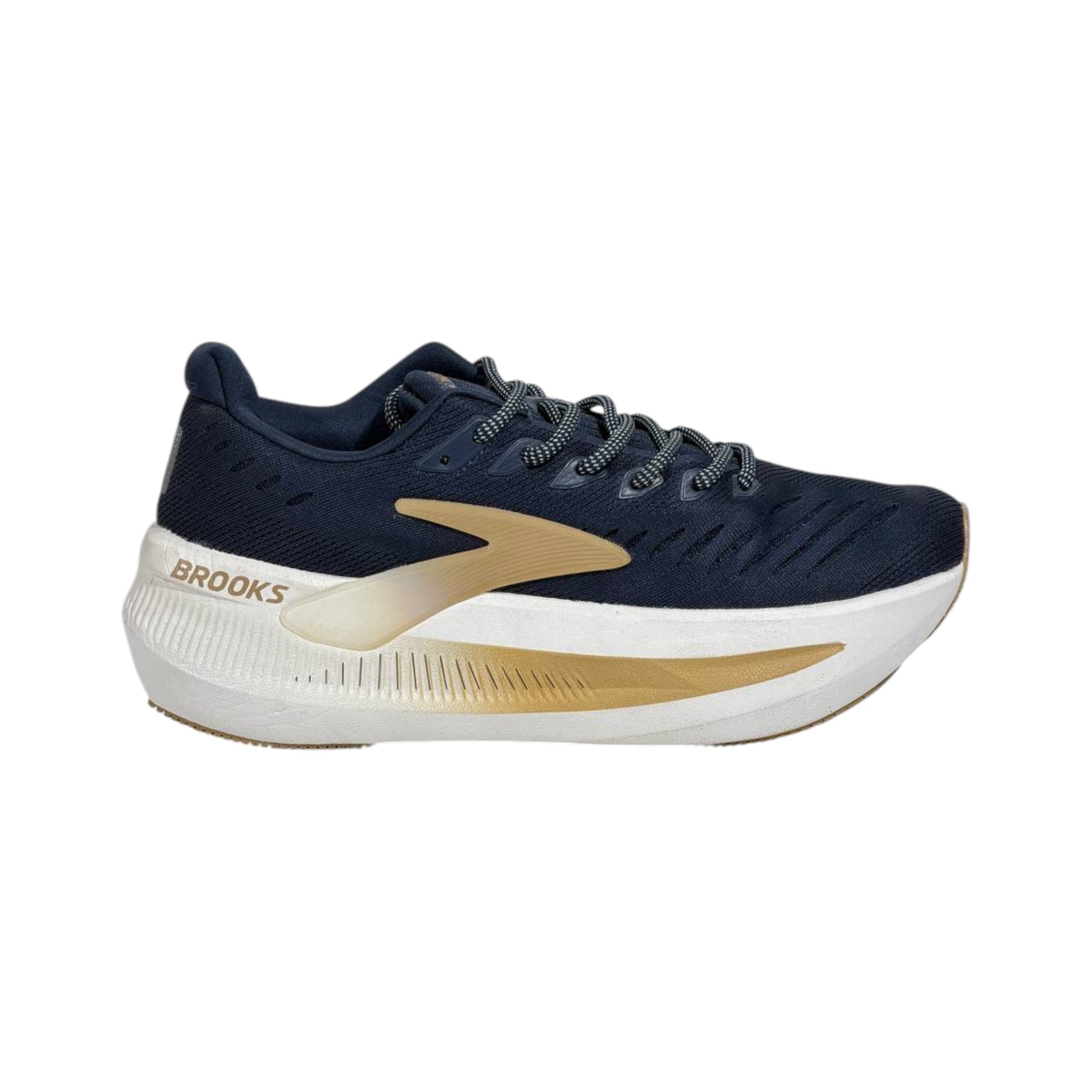 👟💙 Brooks Running Navy Gold Performance Sneakers – Lightweight Comfort Running Shoes ⚡ - MASTERPIECE