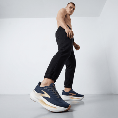 👟💙 Brooks Running Navy Gold Performance Sneakers – Lightweight Comfort Running Shoes ⚡ - MASTERPIECE