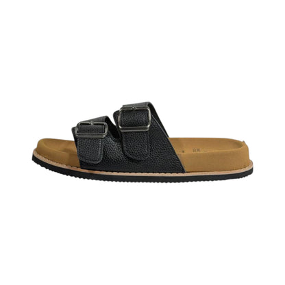 Brunello Cucinelli Black Double Buckle Slides – Italian Luxury Comfort Sandals 🖤👡 - MASTERPIECE