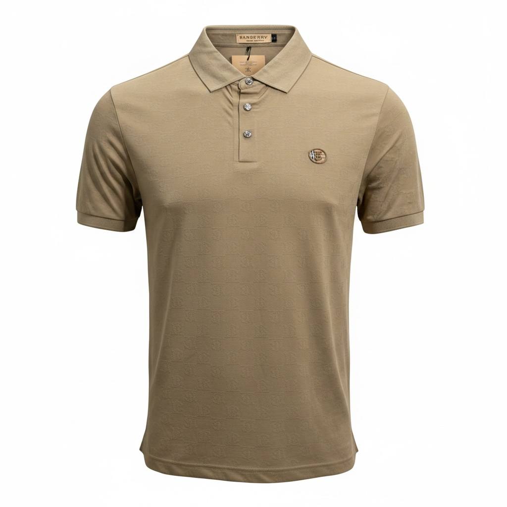 🤎 Burberry Beige Monogram Polo Shirt – Timeless Luxury Essential 👕✨ - MASTERPIECE