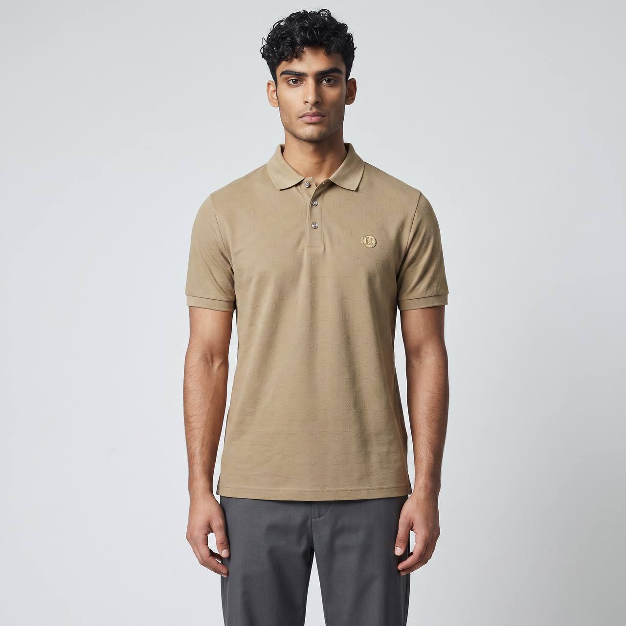 🤎 Burberry Beige Monogram Polo Shirt – Timeless Luxury Essential 👕✨ - MASTERPIECE