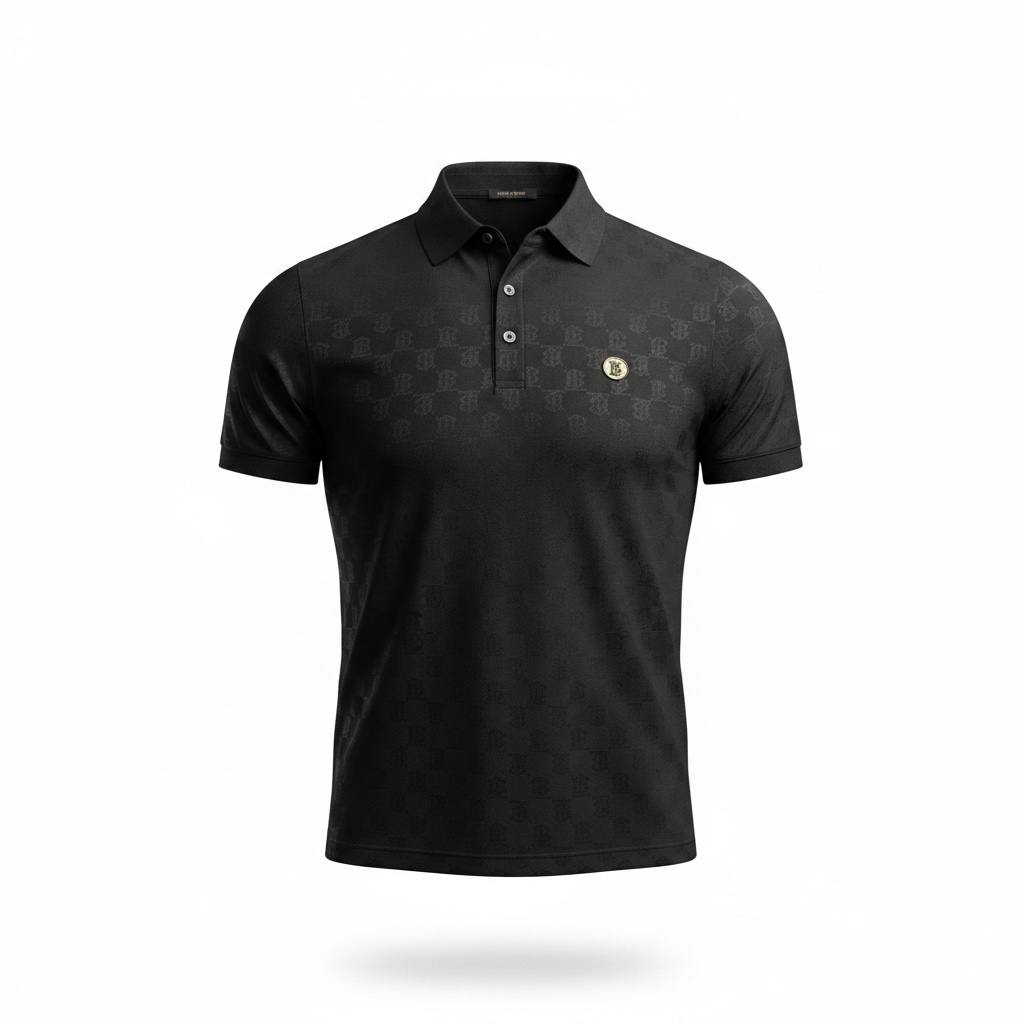 🖤 Burberry Black Monogram Polo Shirt – Modern Luxury Essential 👕✨ - MASTERPIECE