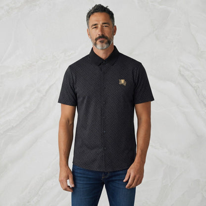 🖤 Burberry Black Monogram Short Sleeve Shirt – Signature Luxury Collection - MASTERPIECE