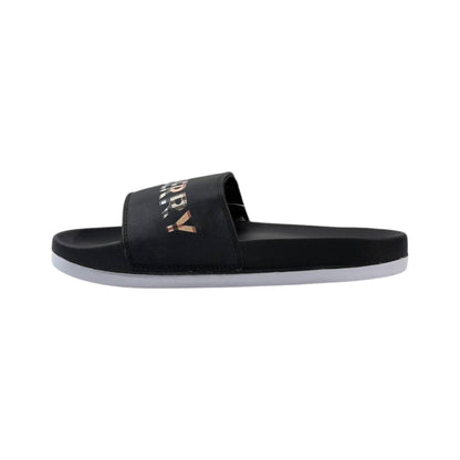 Burberry Check Logo Slides – Triple Black Edition 🖤✨ - MASTERPIECE