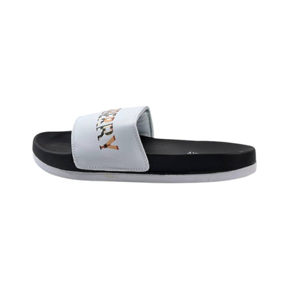 Burberry Check Logo Slides – White Edition 🤍✨ - MASTERPIECE