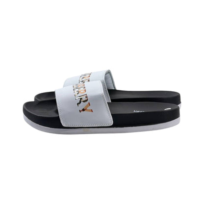 Burberry Check Logo Slides – White Edition 🤍✨ - MASTERPIECE