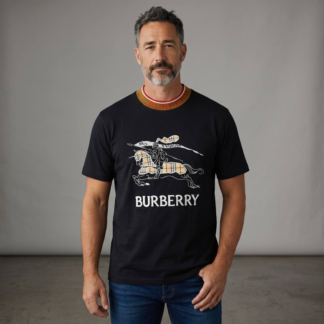 Burberry Equestrian Knight Graphic T-Shirt – Black Heritage Edition 🖤✨ - MASTERPIECE
