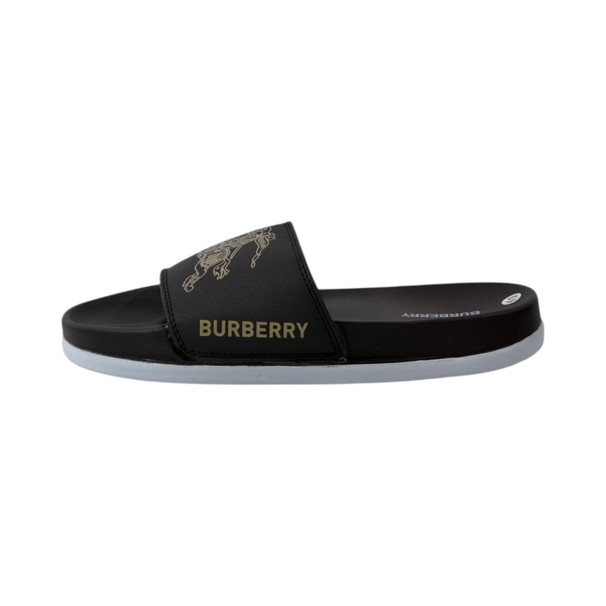 🩴 Burberry Equestrian Knight Slides – Dark Brown Luxury Edition 🤎✨ - MASTERPIECE