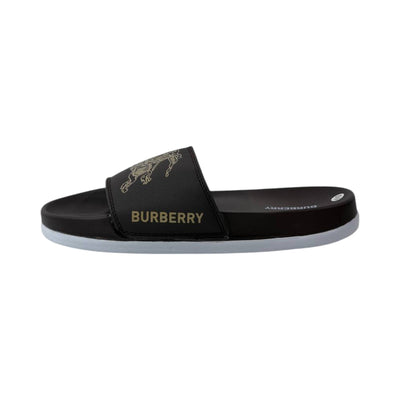 🩴 Burberry Equestrian Knight Slides – Dark Brown Luxury Edition 🤎✨ - MASTERPIECE