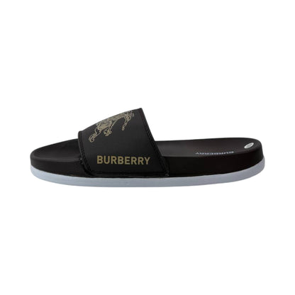 🩴 Burberry Equestrian Knight Slides – Dark Brown Luxury Edition 🤎✨ - MASTERPIECE