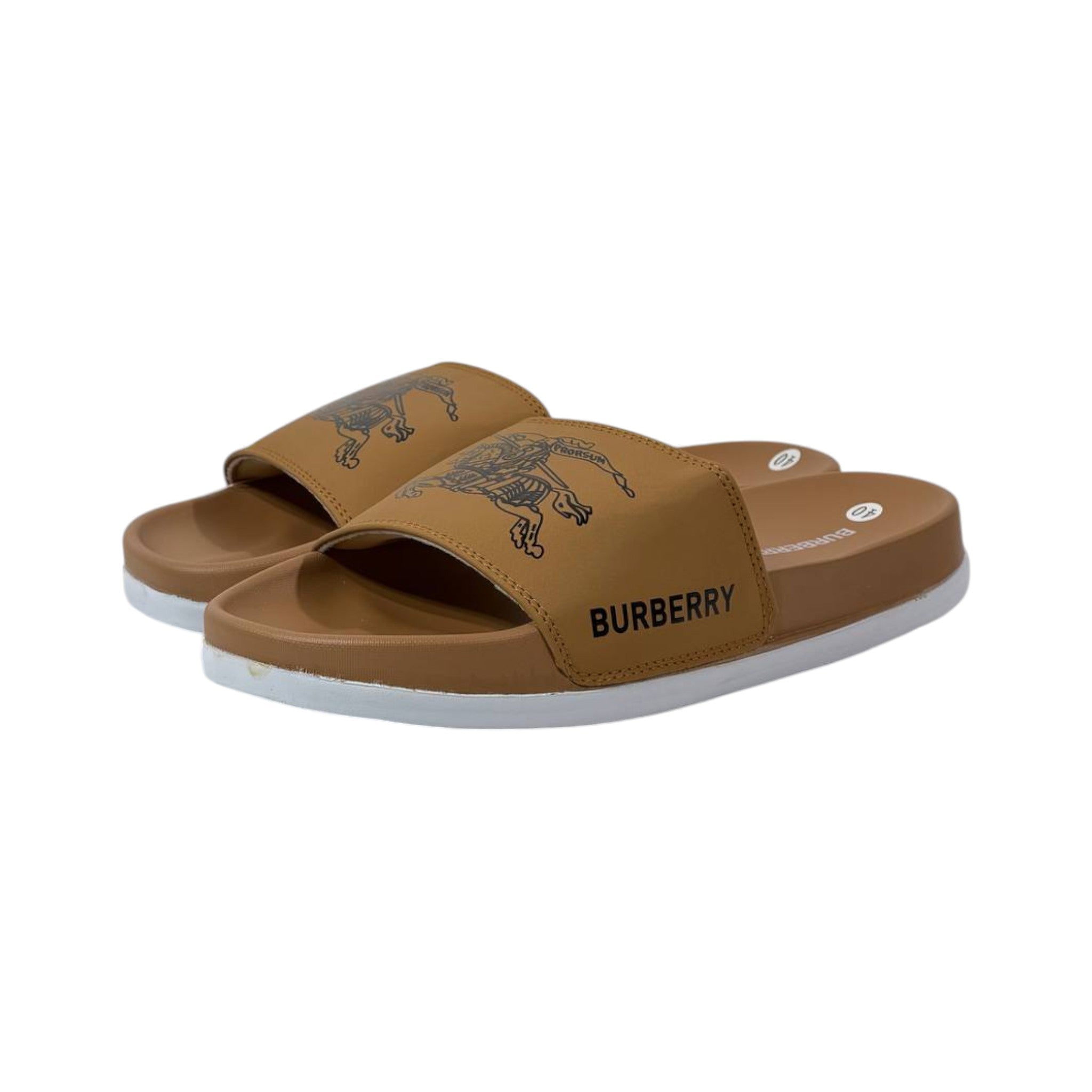 🩴 Burberry Equestrian Signature Slides – Luxury Comfort Edition 🤎✨ - MASTERPIECE
