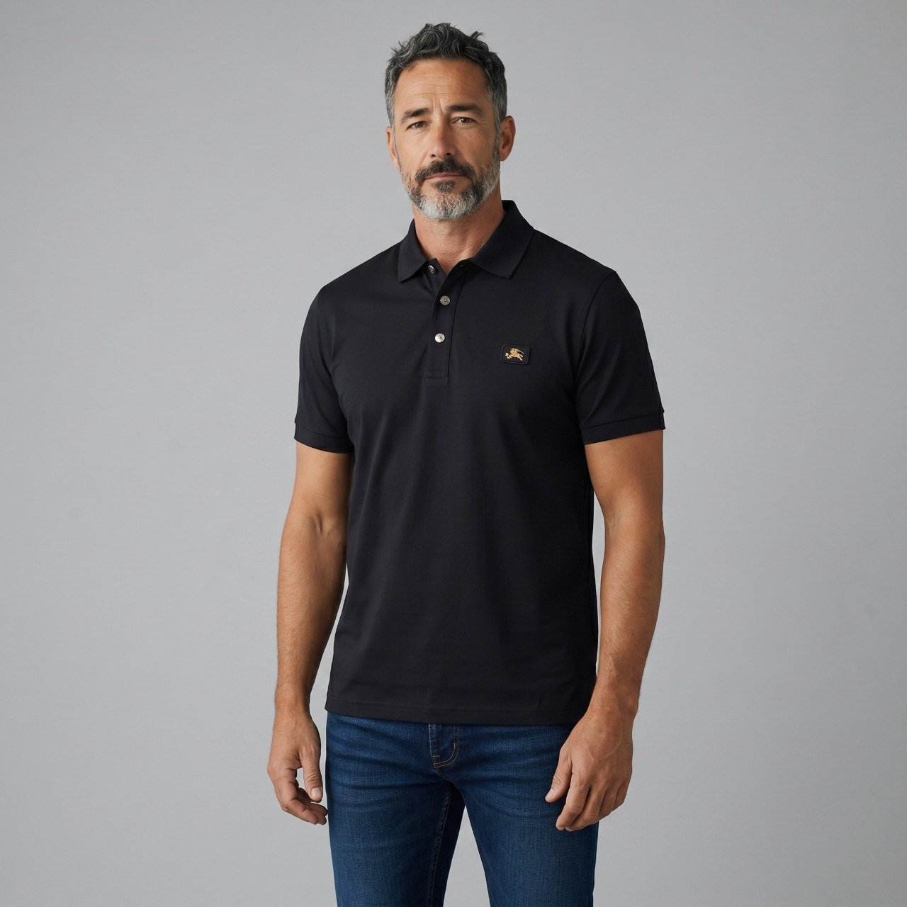 🖤 Burberry Essential Black Polo Shirt – Timeless British Luxury - MASTERPIECE