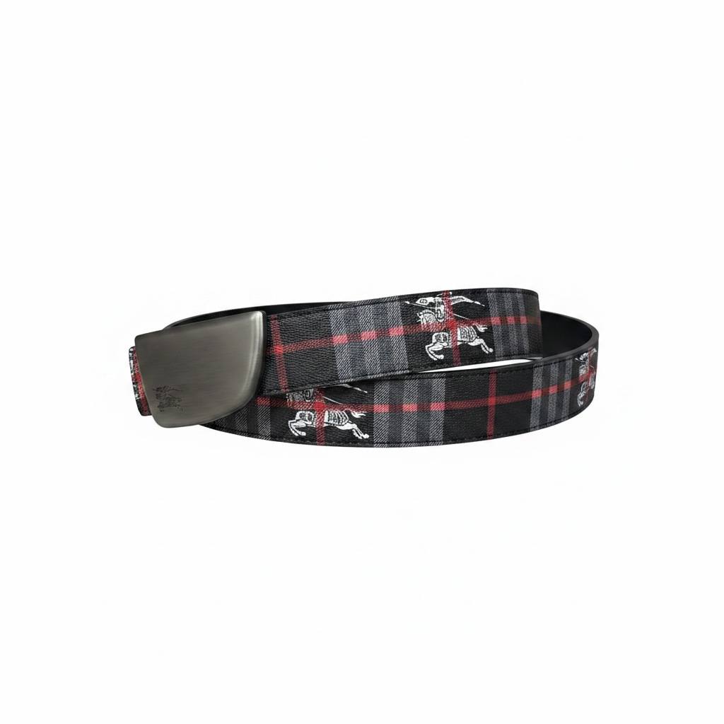 Burberry Heritage Check Leather Belt 125CM 🖤✨ - MASTERPIECE