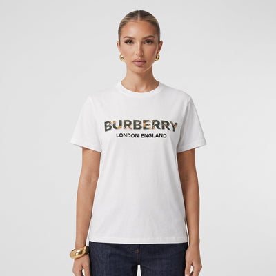 Burberry Logo T‑Shirt – White Graphic Tee 👕✨one size - MASTERPIECE