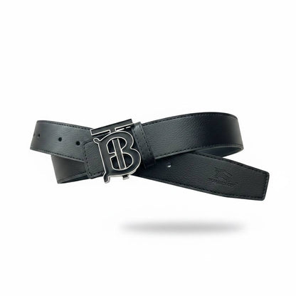 Burberry Luxury Black Belt 115CM – Glossy TB Buckle Designer Belt ✨🖤 - MASTERPIECE