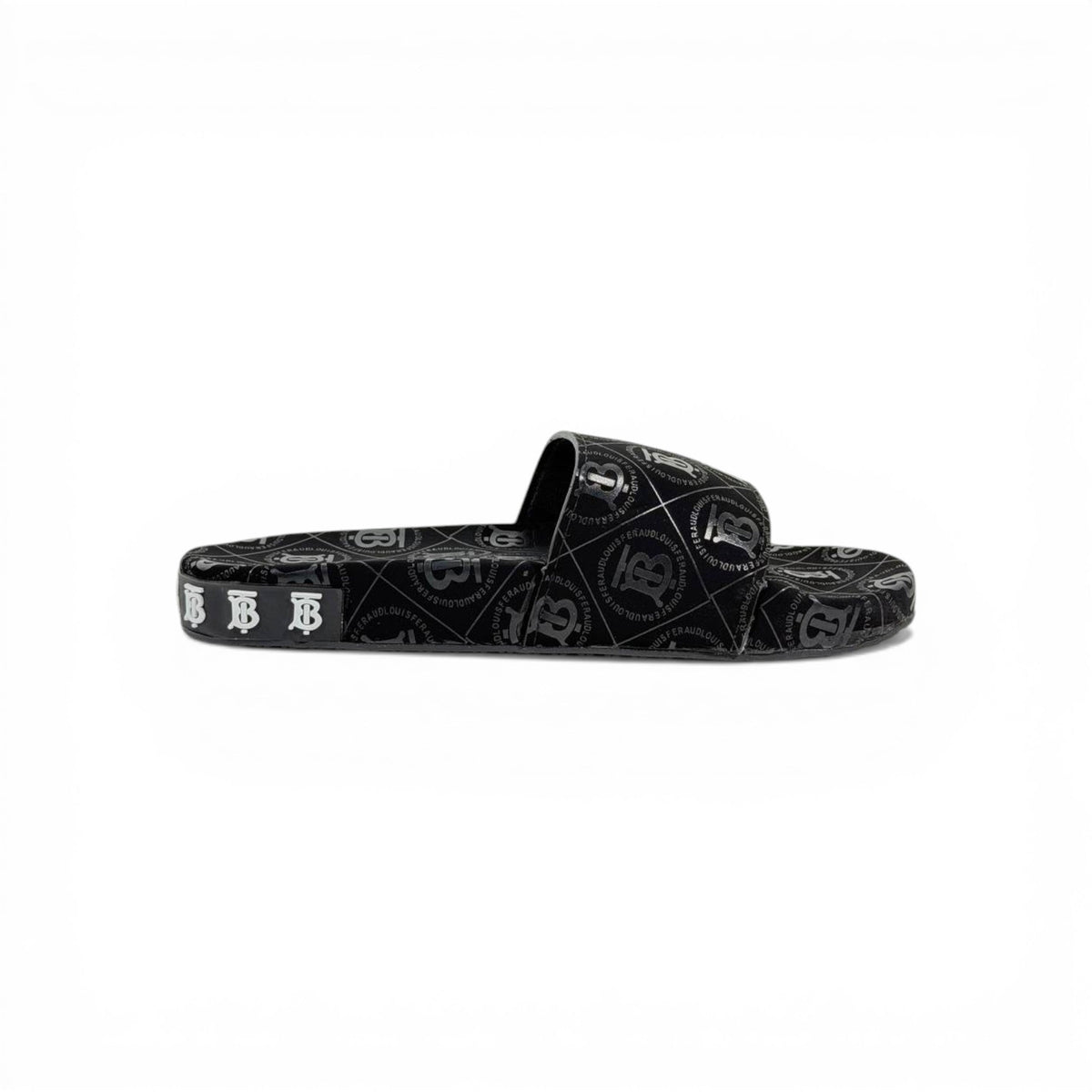 🖤 Burberry Monogram Rubber Slides – Black Luxury Summer Essential - MASTERPIECE