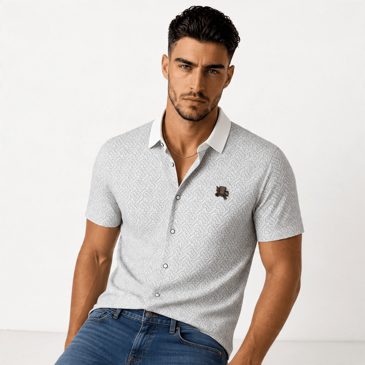 Burberry Monogram Signature Short Sleeve Shirt - MASTERPIECE