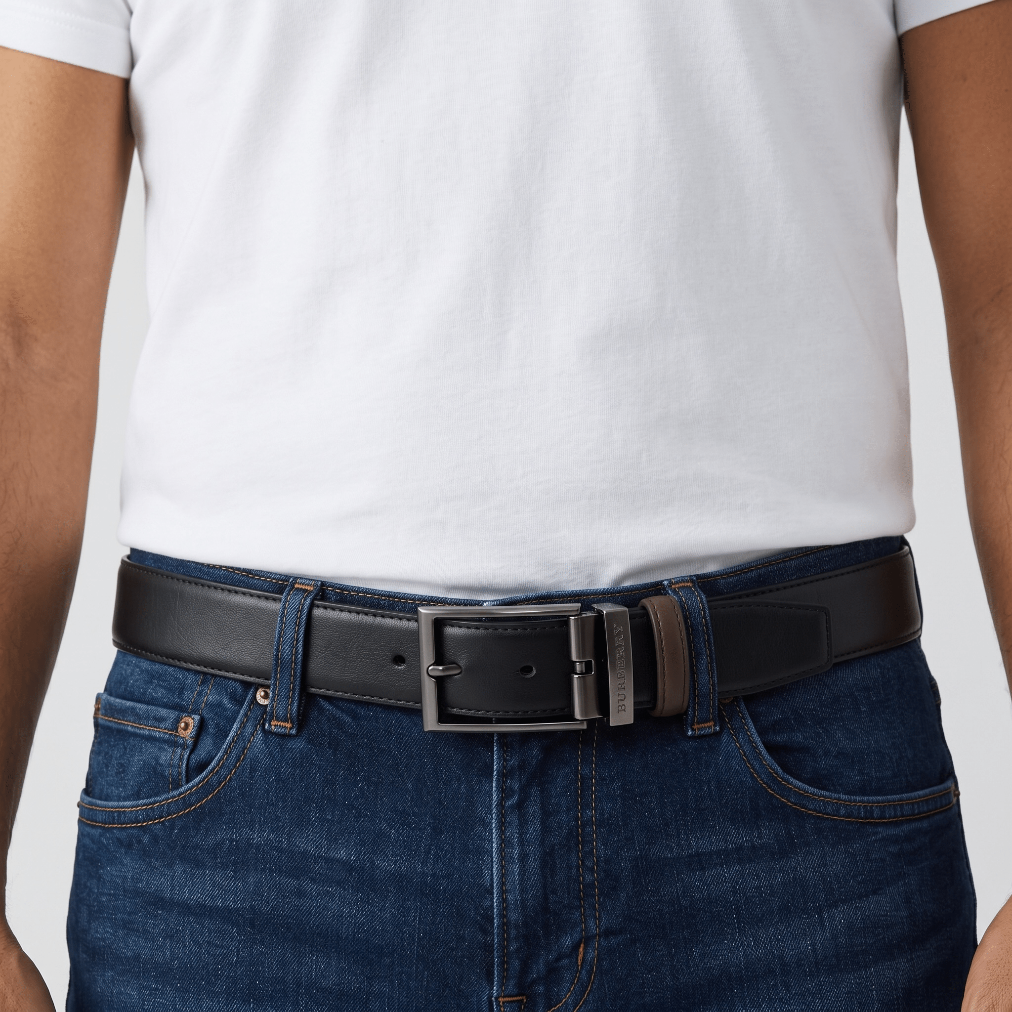 Burberry Reversible Leather Belt – Black & Brown | 115 CM 🖤🤎✨ - MASTERPIECE