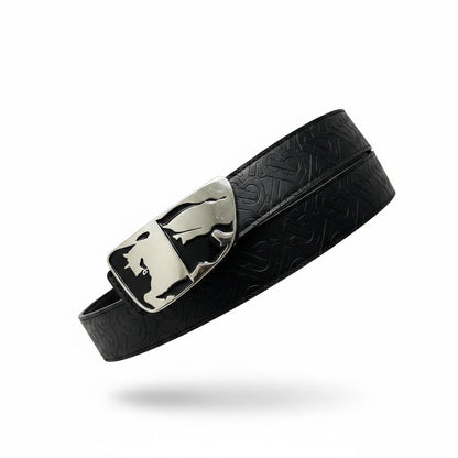 Burberry Signature Leather Belt 110CM – Luxury Black Monogram Edition ✨🖤 - MASTERPIECE