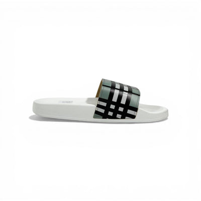 🤍✨ Burberry Slides – Check Pattern White Edition 🔥🩴 - MASTERPIECE