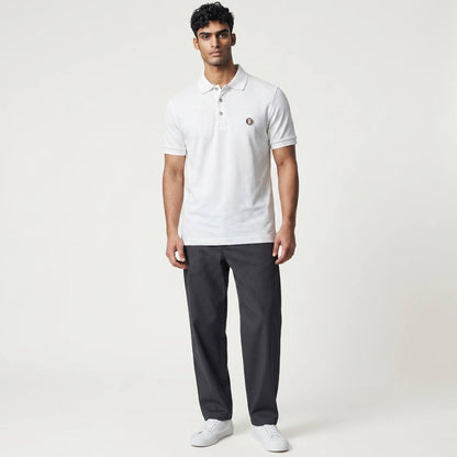 🤍 Burberry White Polo Shirt – Classic Minimal Logo Polo 👕✨ - MASTERPIECE