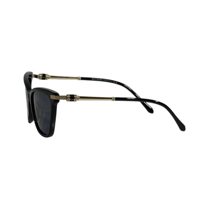 Bvlgari Cat - Eye Sunglasses – Black Frame Gold Detail 🕶️✨ - MASTERPIECE