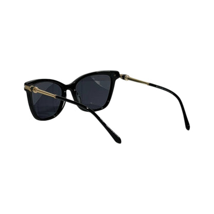 Bvlgari Cat - Eye Sunglasses – Black Frame Gold Detail 🕶️✨ - MASTERPIECE