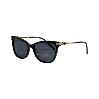 Bvlgari Cat - Eye Sunglasses – Black Frame Gold Detail 🕶️✨ - MASTERPIECE
