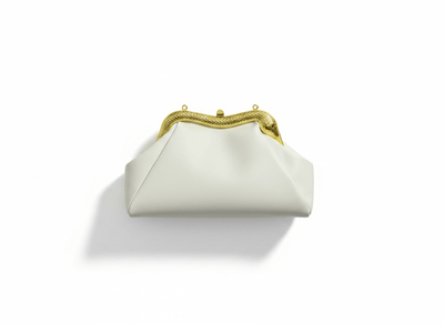 🐍 Bvlgari Serpenti White Leather Clutch ✨🤍 - MASTERPIECE