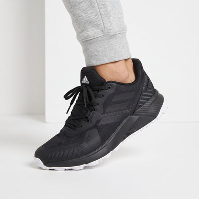 Adidas Terrex black trail running sneaker with white outsole