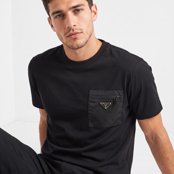 Prada T-Shirt – Black Pocket Tee 🖤