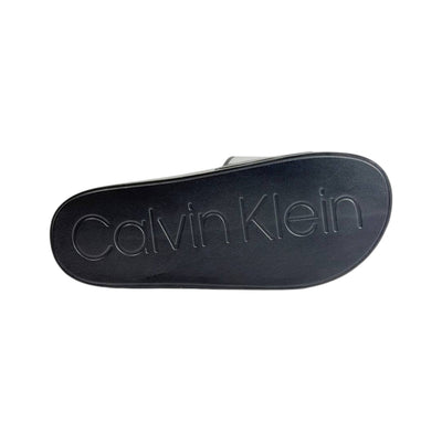 Calvin Klein Black Transparent Logo Slides – Modern Minimalist Summer Sandals 🖤👡 - MASTERPIECE