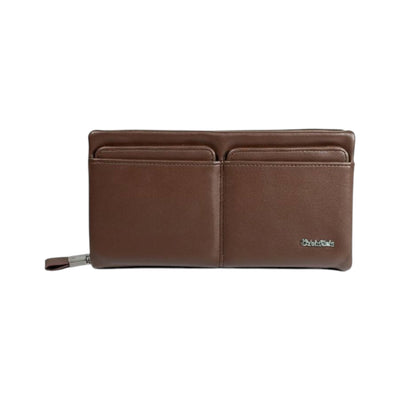 Calvin Klein Classic Brown Leather Organizer Wallet 🤎✨ Premium Multi - Compartment Clutch - MASTERPIECE