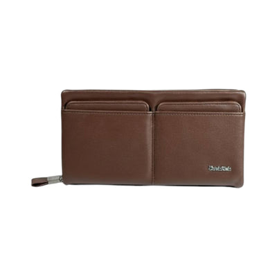 Calvin Klein Classic Brown Leather Organizer Wallet 🤎✨ Premium Multi - Compartment Clutch - MASTERPIECE