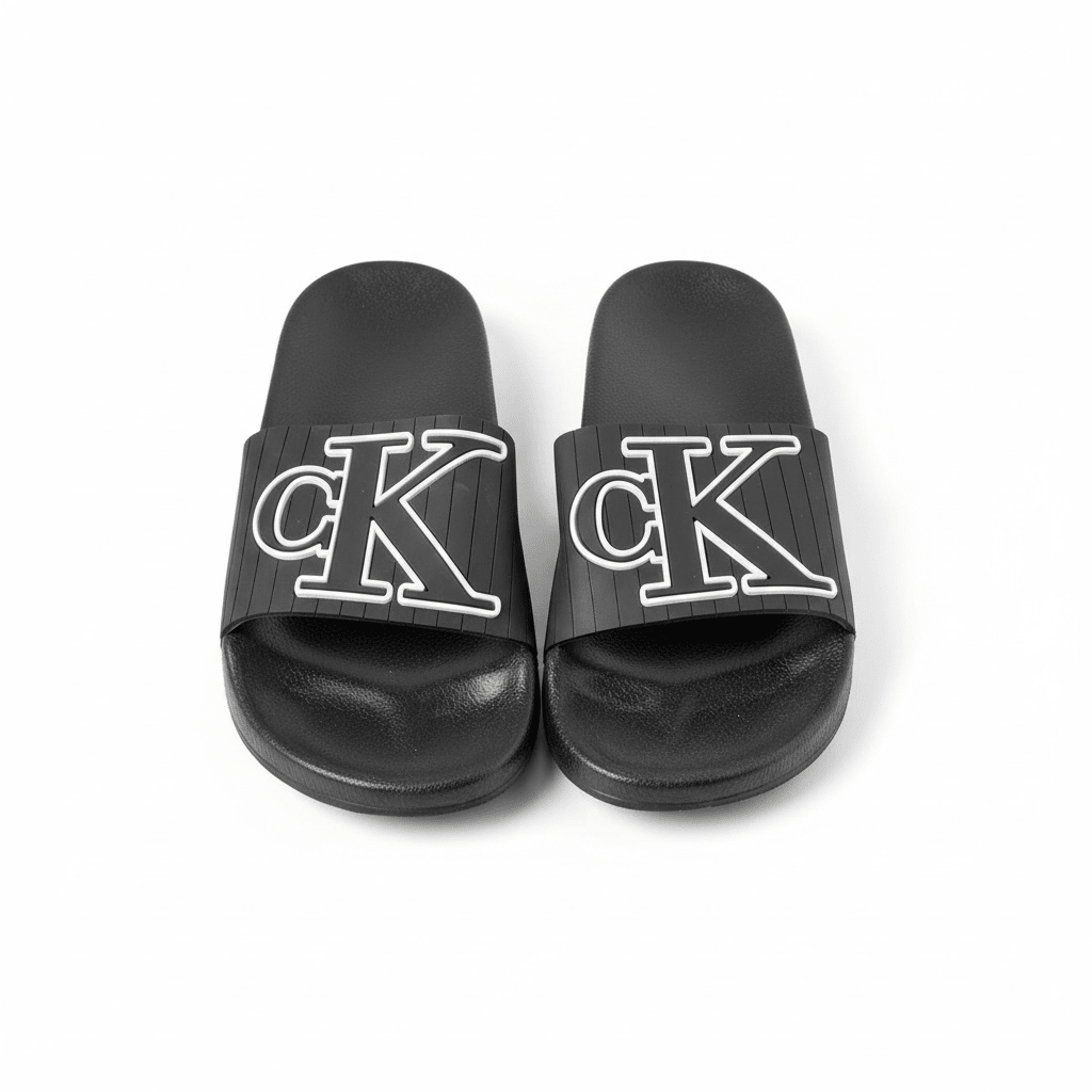 Calvin Klein Logo Slides — Black - MASTERPIECE