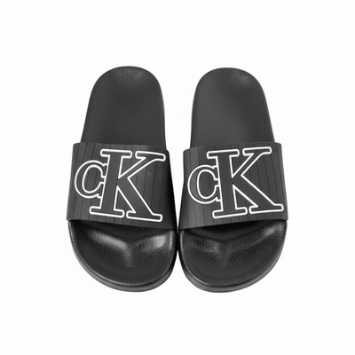 Calvin Klein Logo Slides — Black - MASTERPIECE