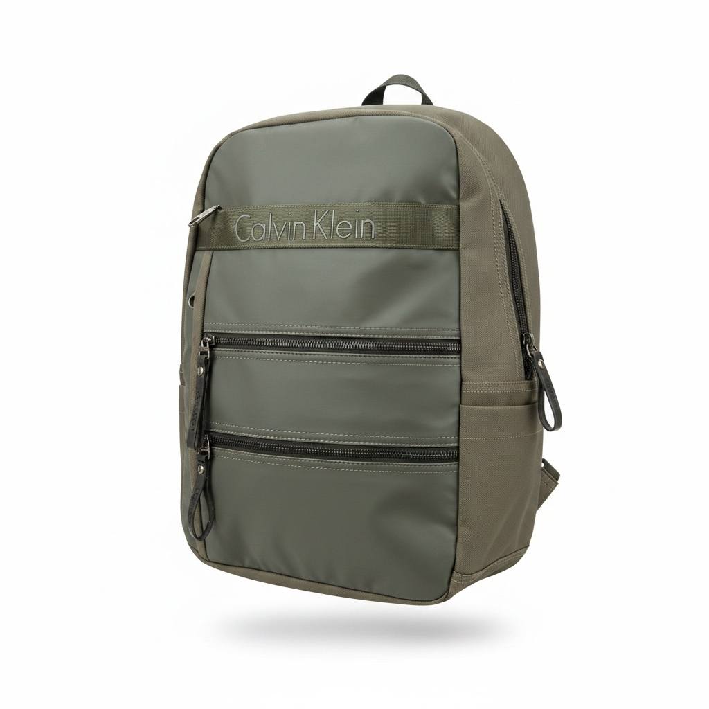 Calvin Klein Olive Green Backpack – Premium Everyday Utility Bag 🎒💚 - MASTERPIECE