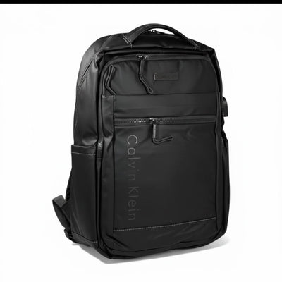 Calvin Klein Premium All Black Backpack – Stylish Laptop & Travel Backpack 🎒🖤 - MASTERPIECE