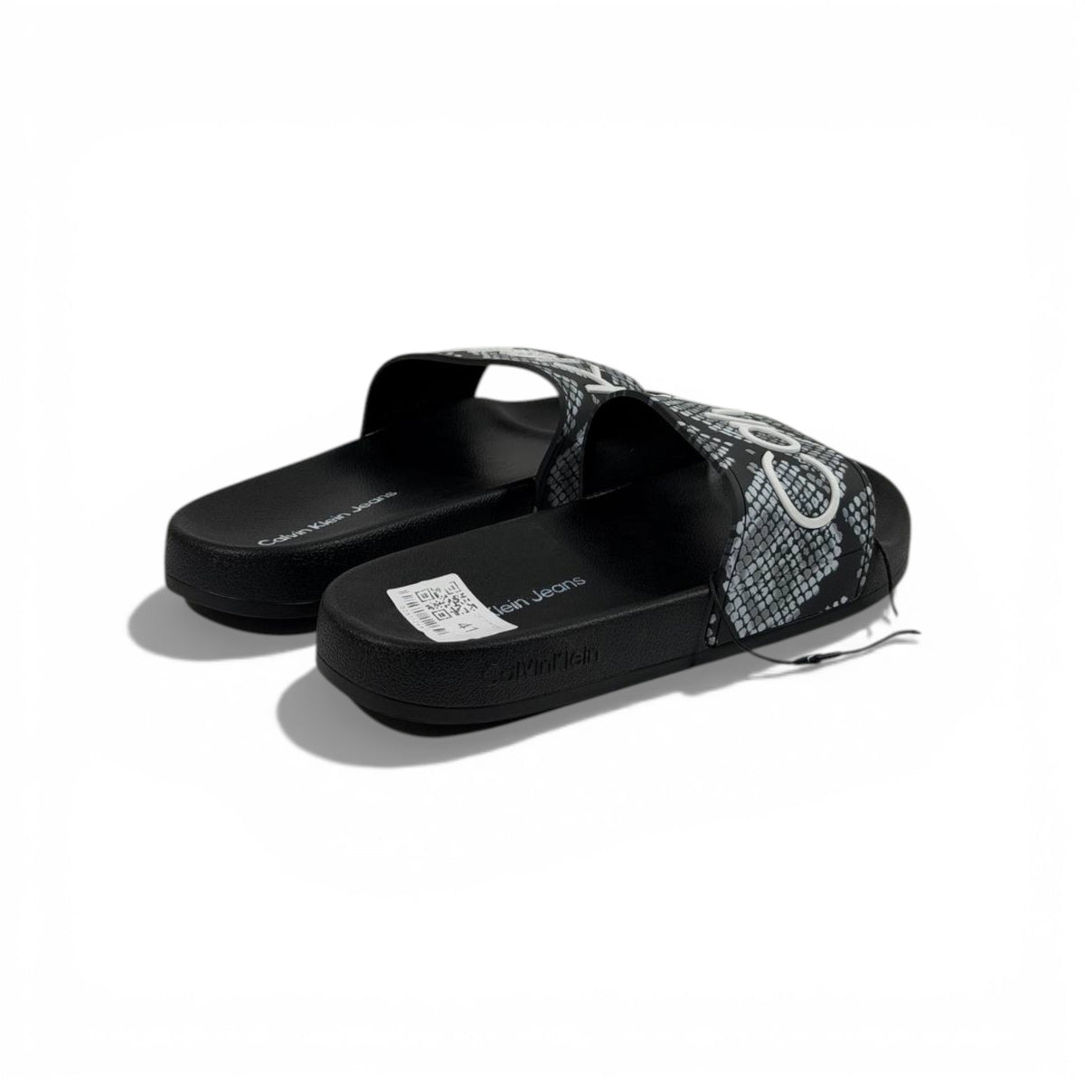 🐍 Calvin Klein Python Slides – Black Statement Edition 🖤✨ - MASTERPIECE
