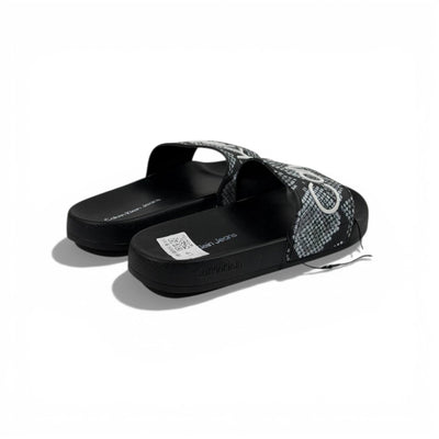 🐍 Calvin Klein Python Slides – Black Statement Edition 🖤✨ - MASTERPIECE