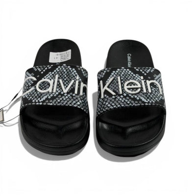 🐍 Calvin Klein Python Slides – Black Statement Edition 🖤✨ - MASTERPIECE