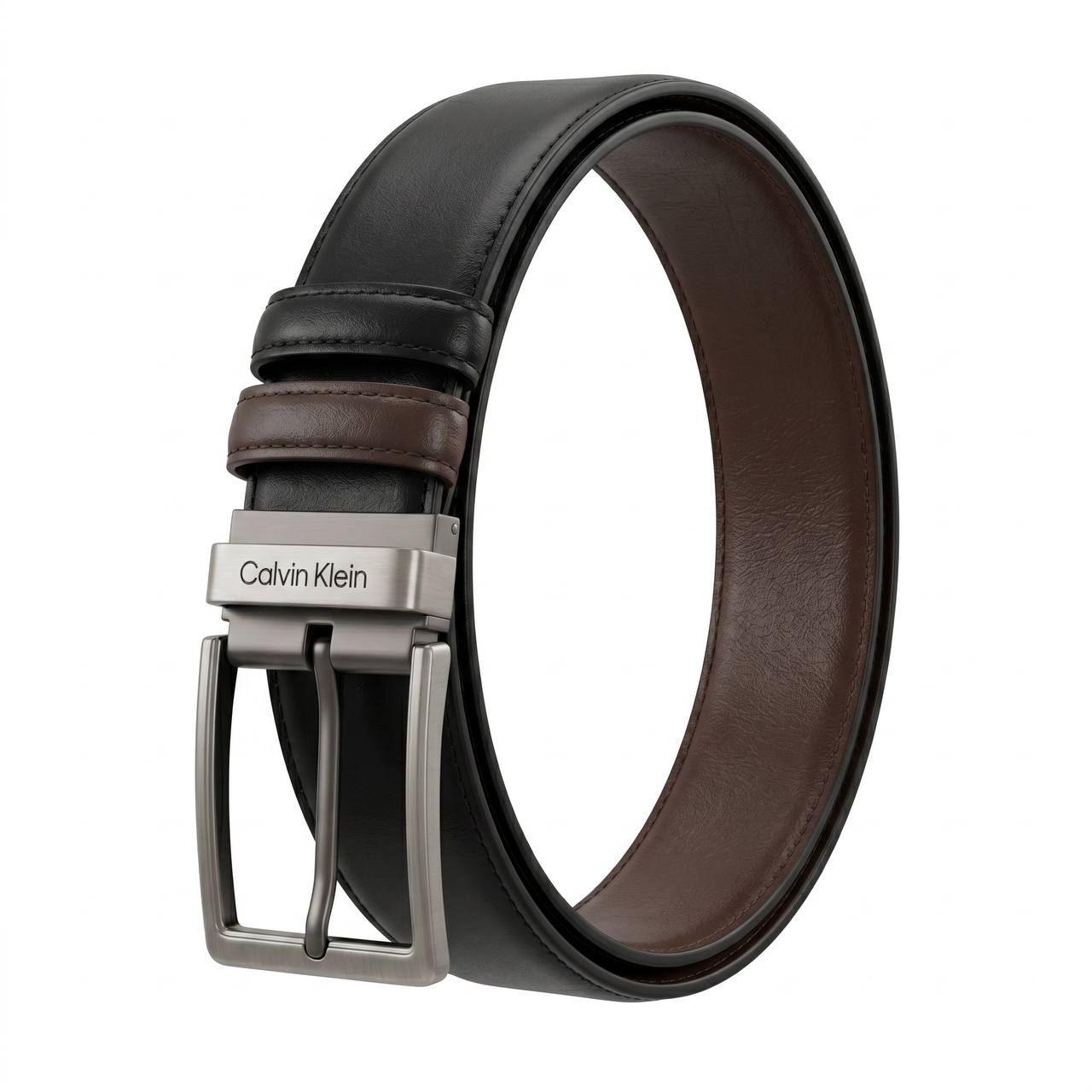 🖤 Calvin Klein Reversible Leather Belt – Black & Brown | 130 CM ✨ - MASTERPIECE