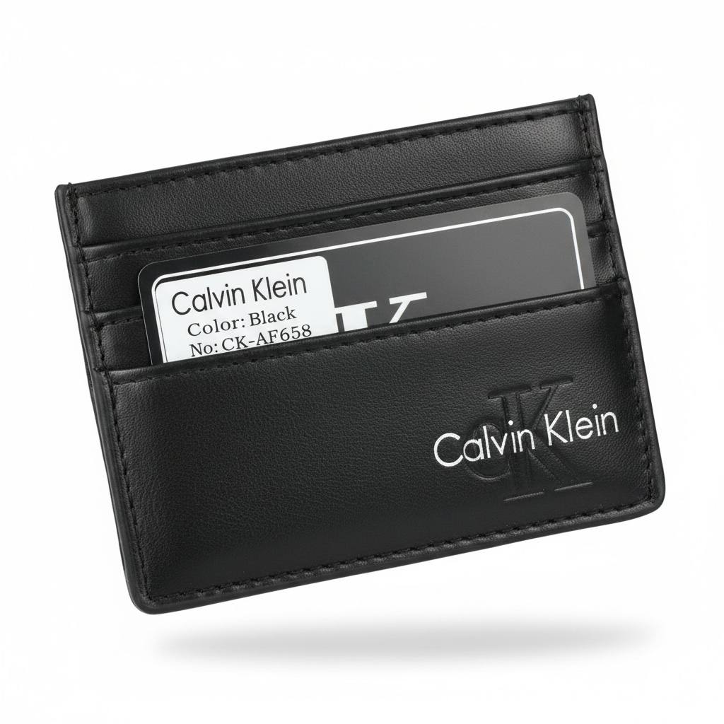 Calvin Klein Slim Card Holder – Minimal Black Luxury Wallet 🖤💳 - MASTERPIECE
